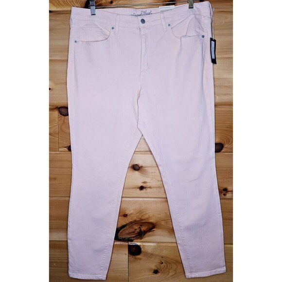 NEW NWT WOMEN 18/34R UNIVERSAL THREAD HIGH RISE SKINNY JEANS PEACH PANTS STRETCH - Picture 8 of 15